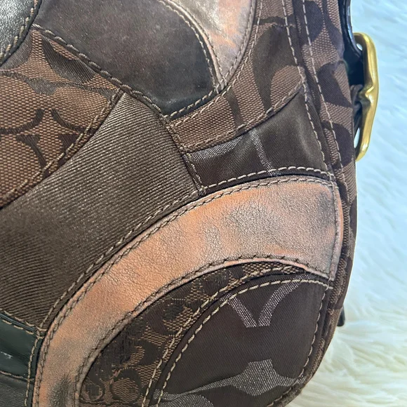 Patchwork Leather Shoulder Bag - Picture 6 of 8